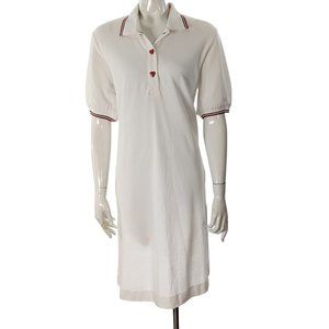 Love Moschino White Polo Dress with Red Accents